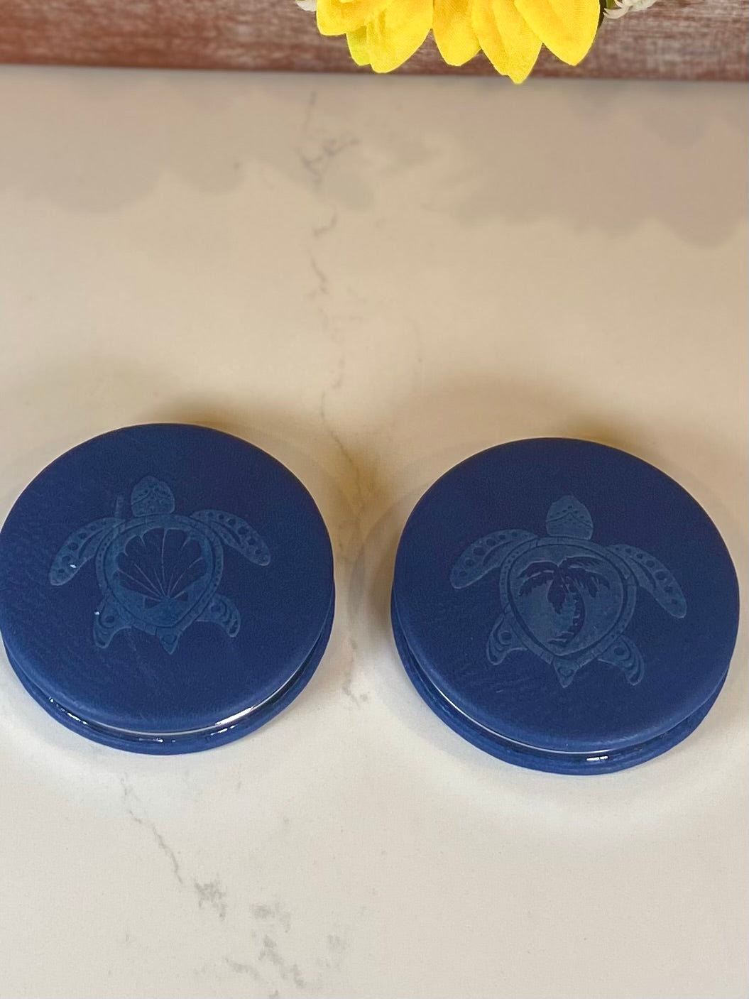 Cosmetic Compact Mirror Engraved