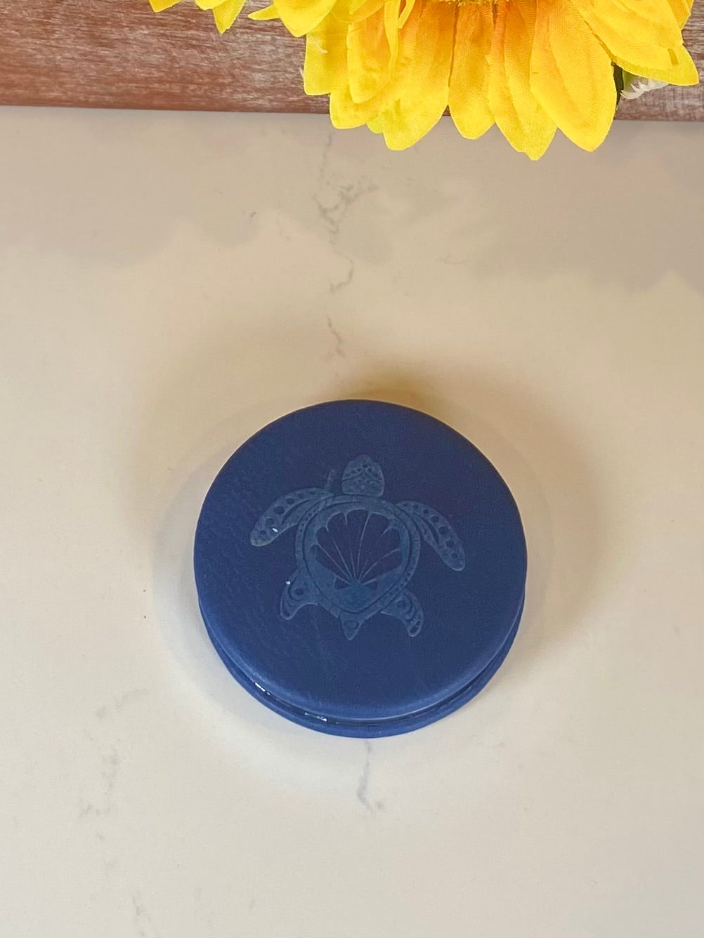 Cosmetic Compact Mirror Engraved