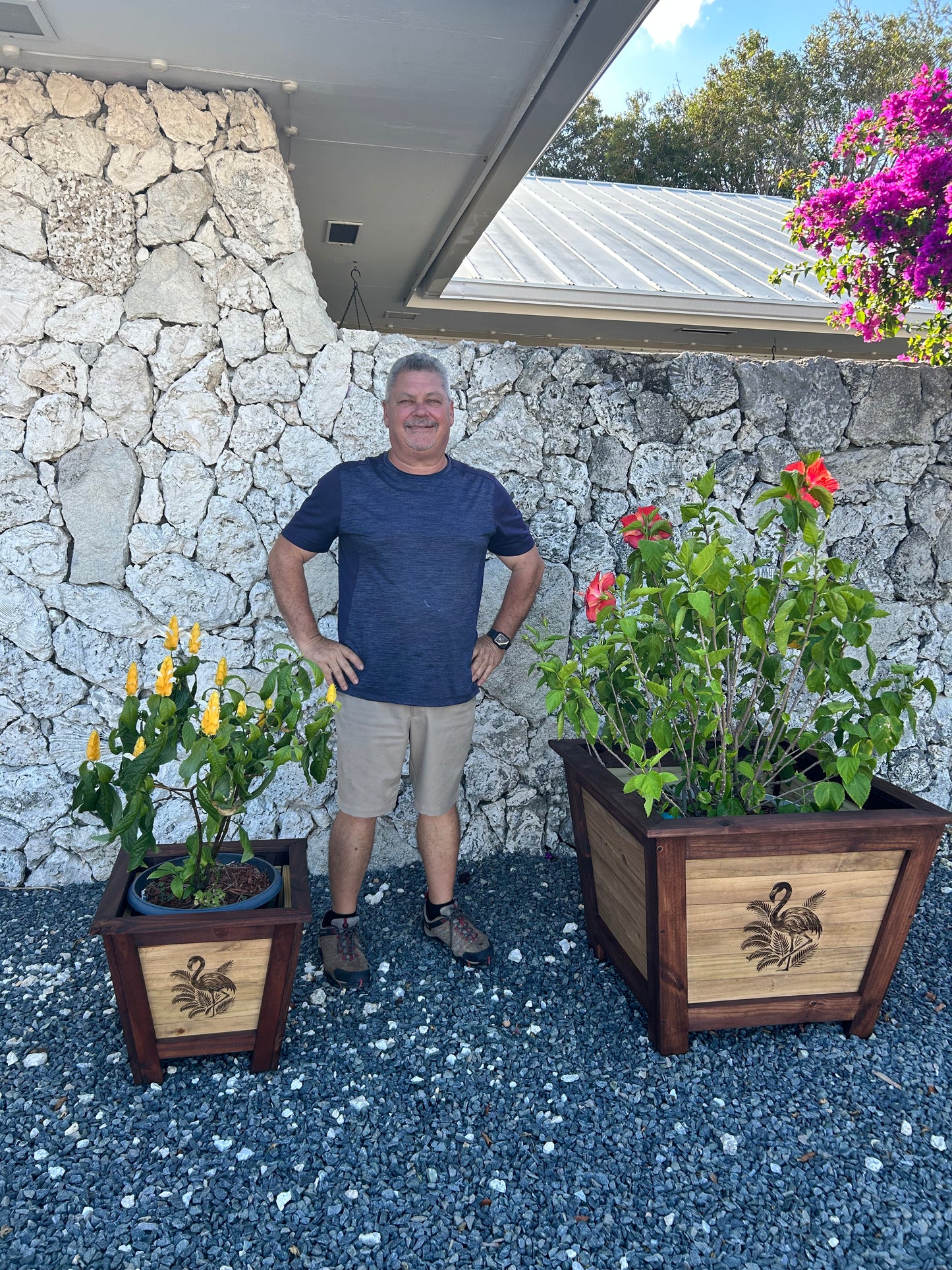 Wooden Planter Box Engraved
