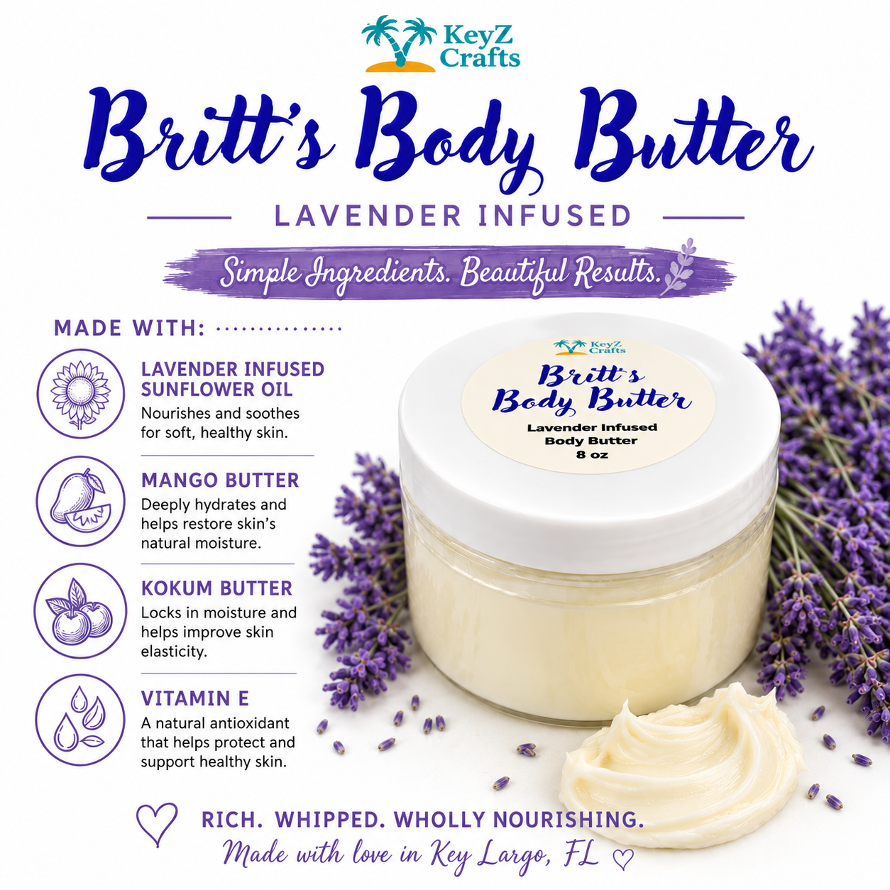 Britt’s Body Butter – Lavender Infused (8 oz)