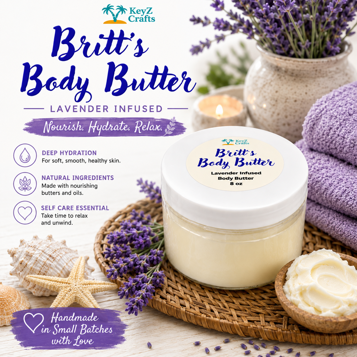 Britt’s Body Butter – Lavender Infused (8 oz)