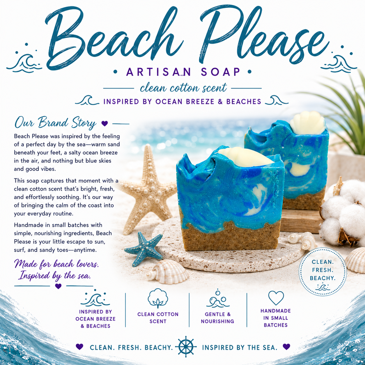 Beach Please Artisan Soap