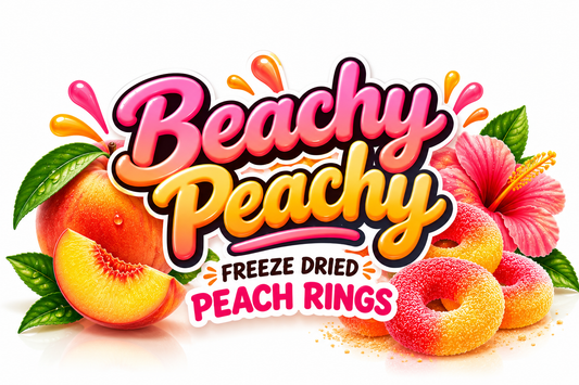 Beachy Peachy Freeze-Dried Peach Rings – 2 oz🍑🏖️