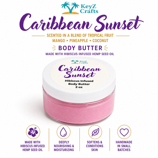 Caribbean Sunset Hibiscus Infused Body Butter 8oz