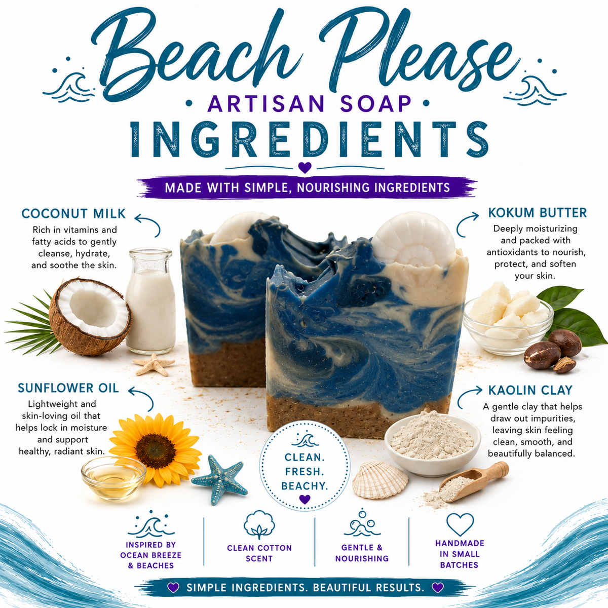 Beach Please Artisan Soap