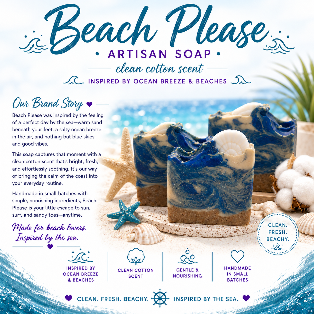 Beach Please Artisan Soap