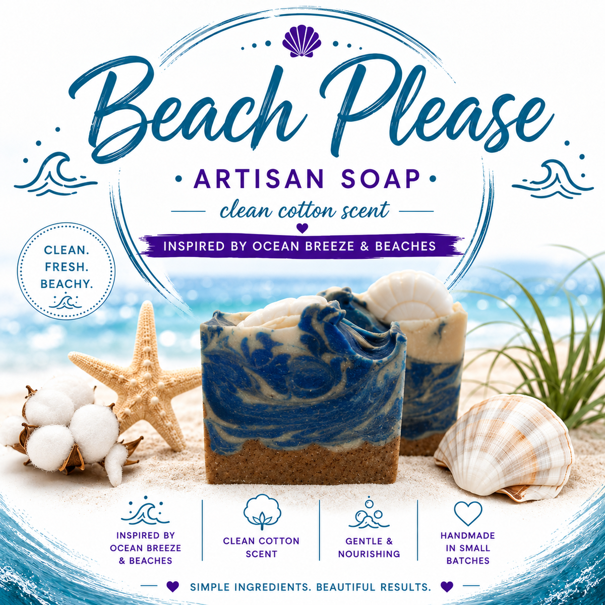 Beach Please Artisan Soap