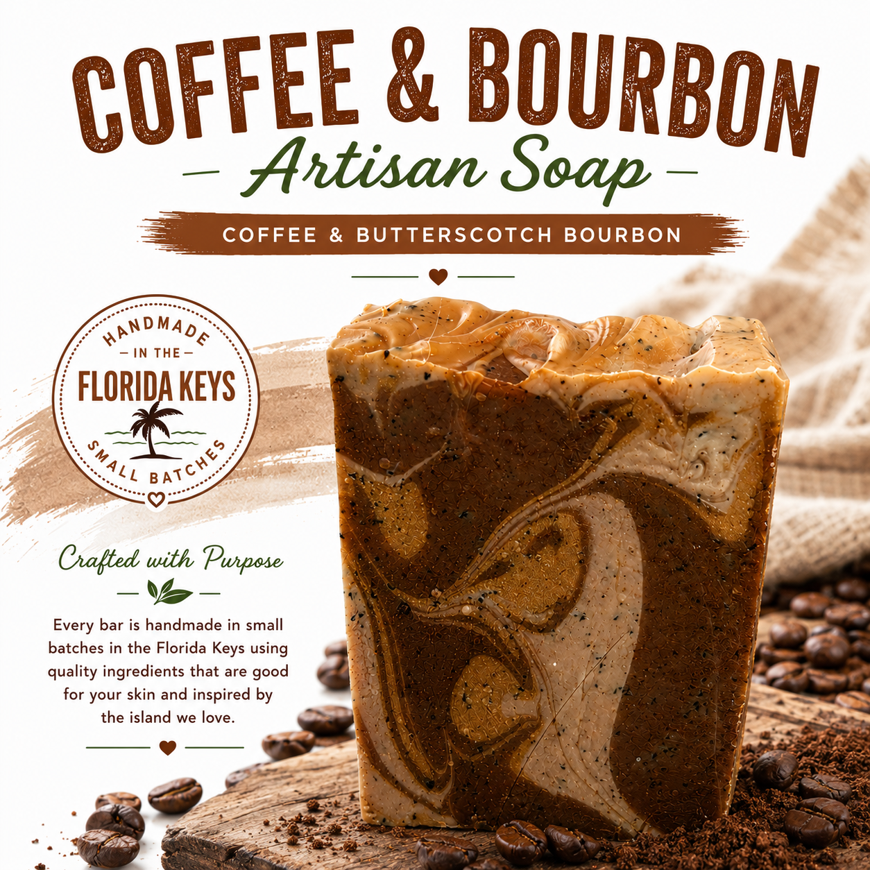 Coffee and Bourbon Artisan Soap