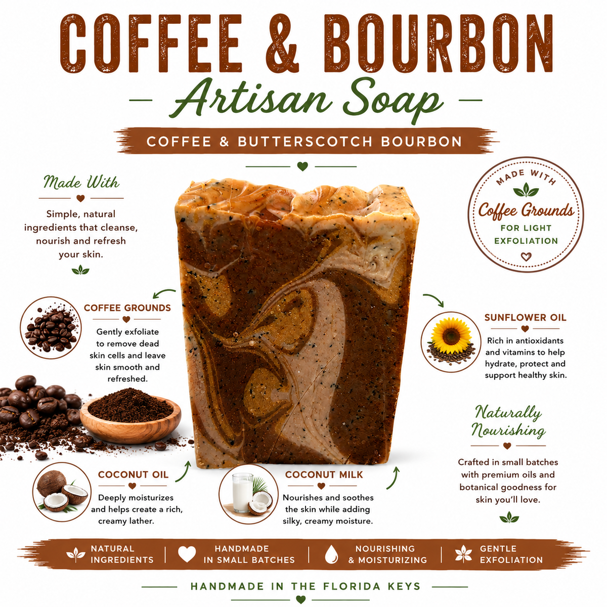 Coffee and Bourbon Artisan Soap