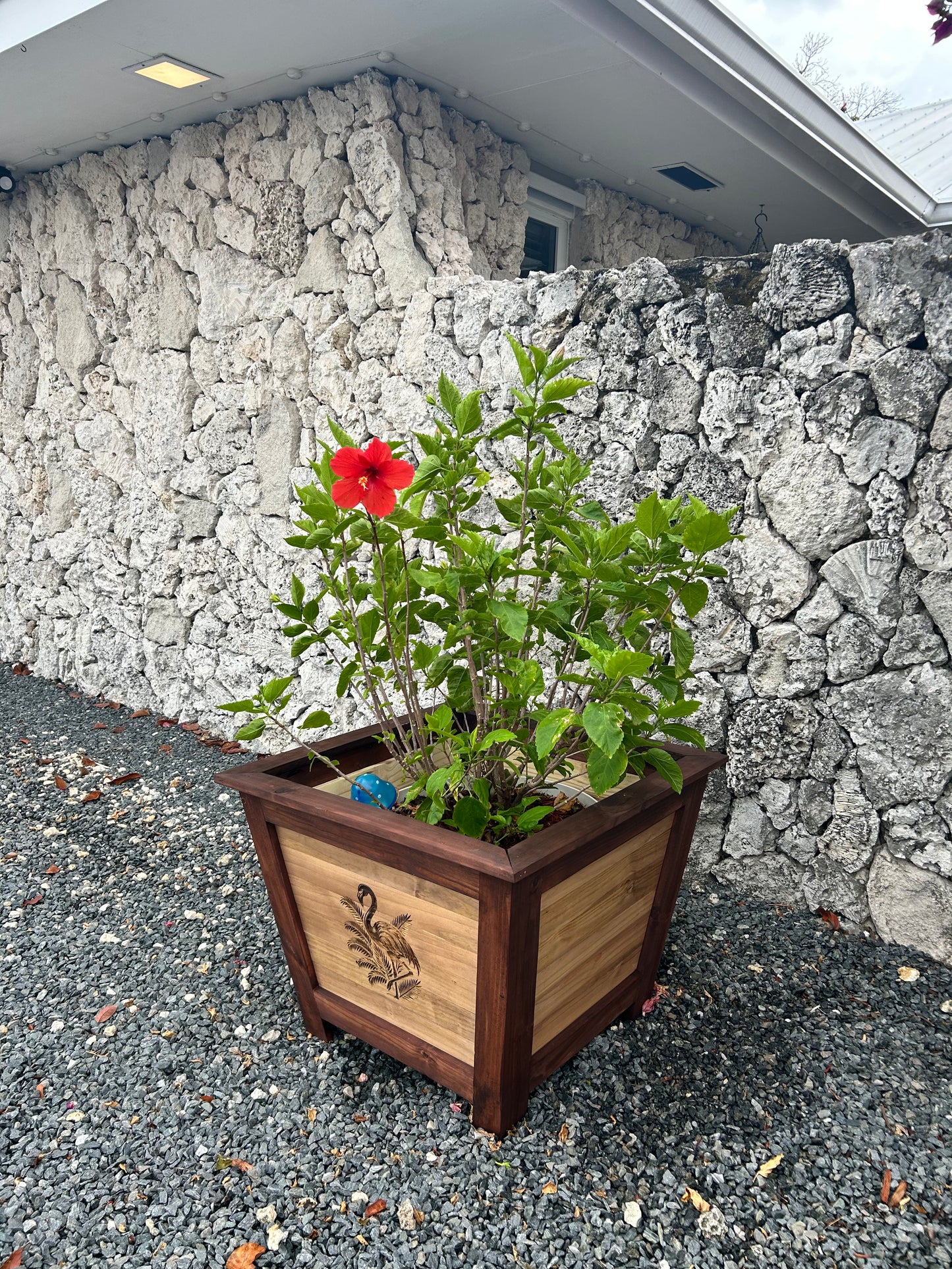 Wooden Planter Box Engraved