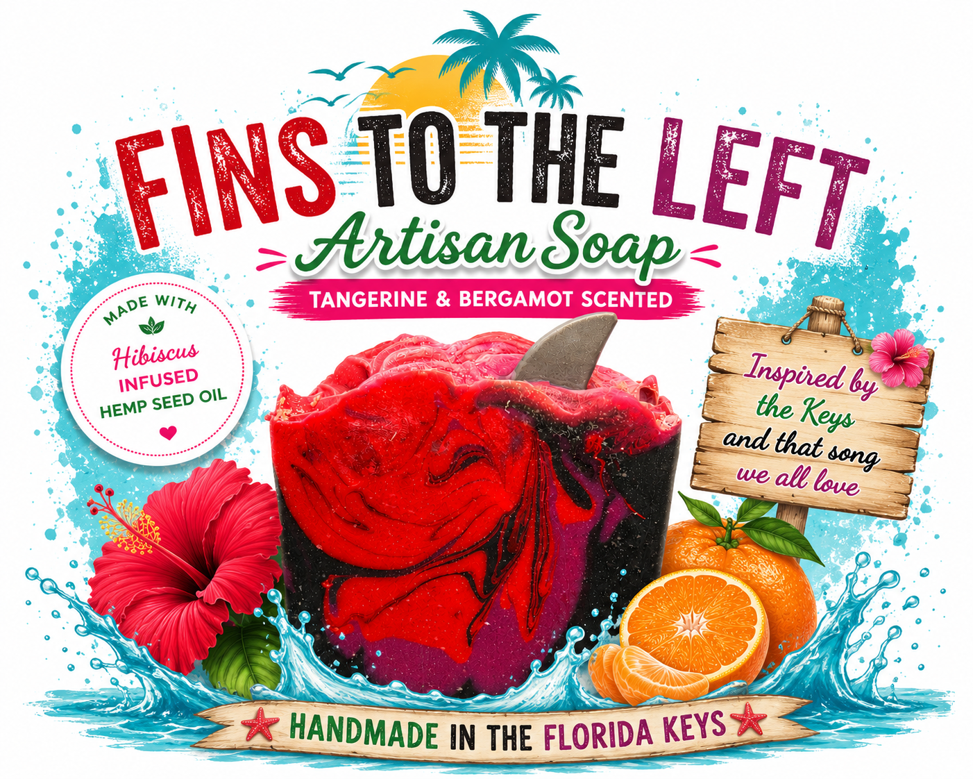 Fins to the Left Artisan Soap