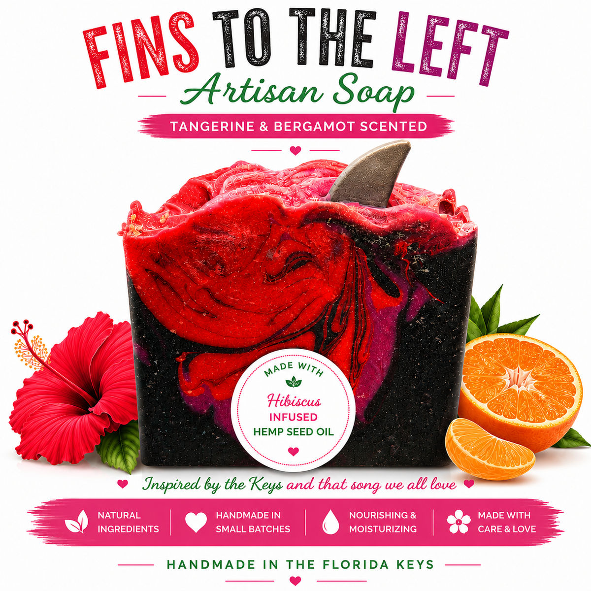 Fins to the Left Artisan Soap