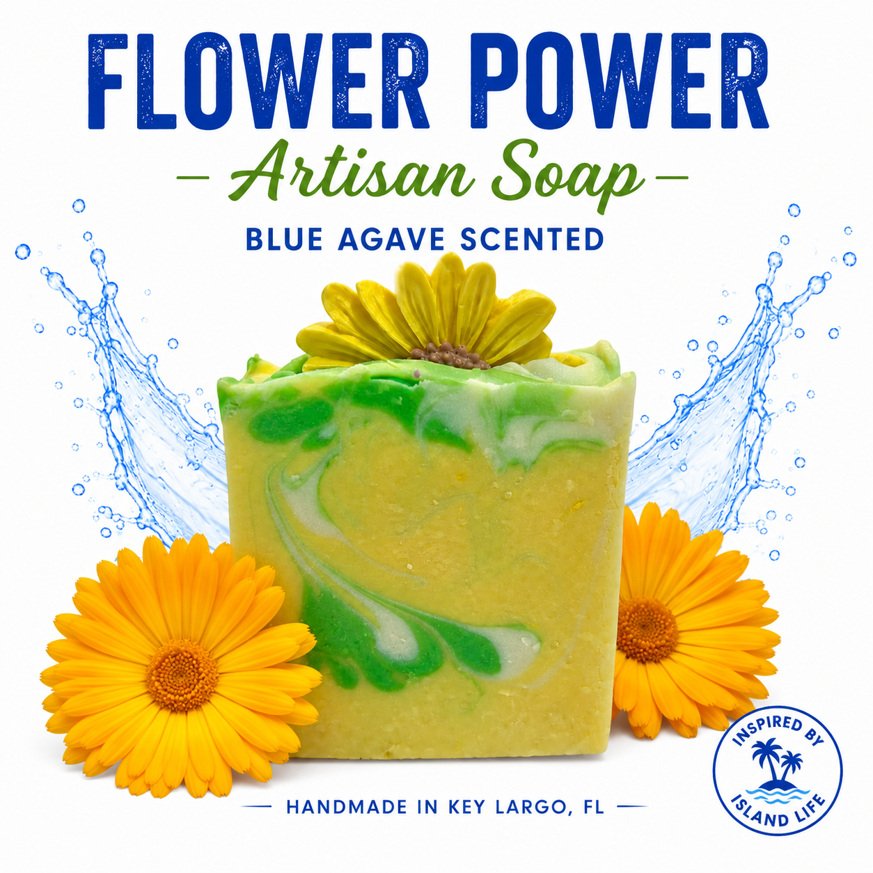 Flower Power Calendula Infused Artisan Soap