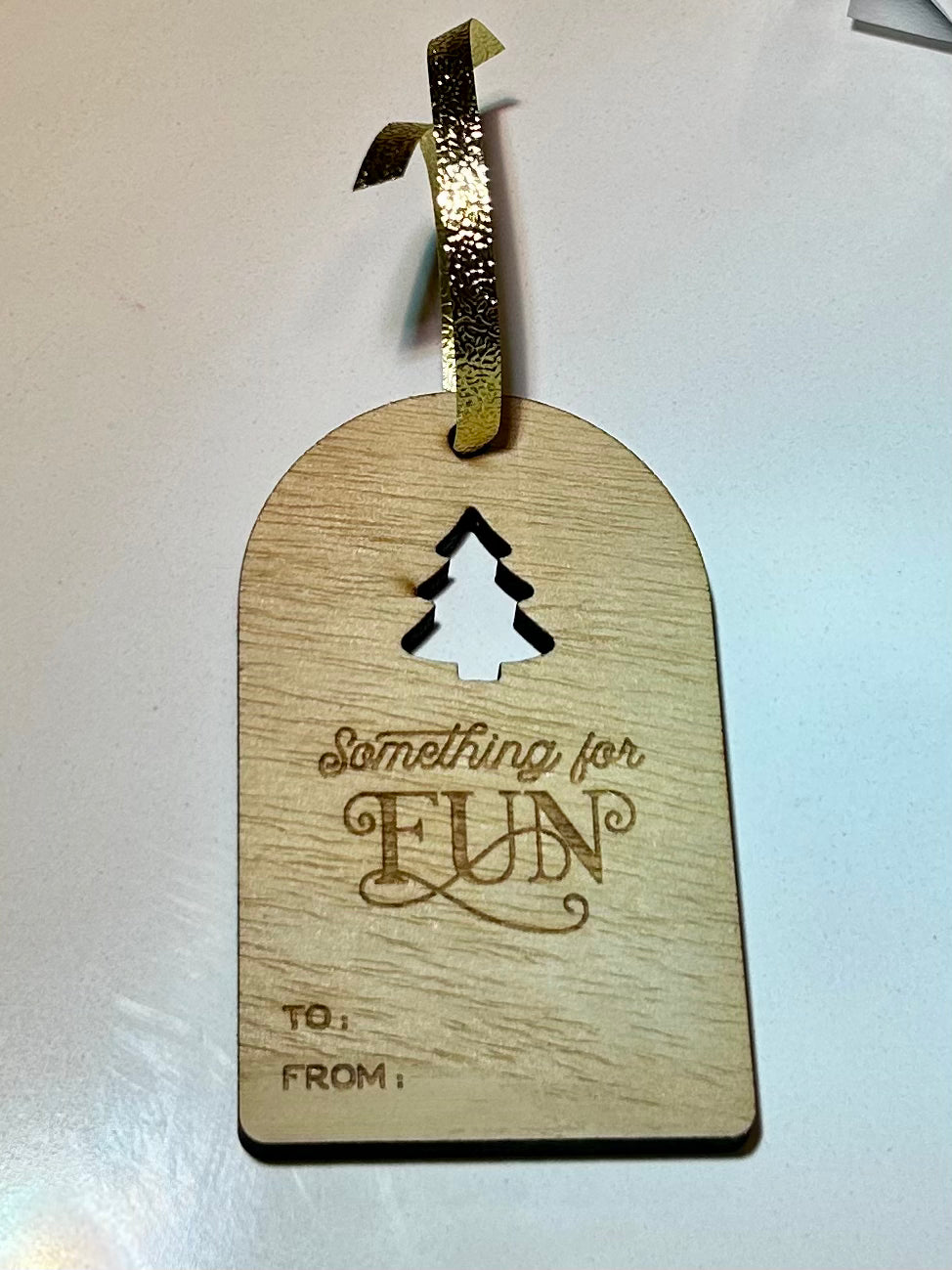 Engraved Wooden Gift Tags Set of 8