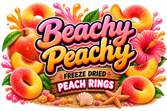 🍑🏖️ Beachy Peachy Freeze-Dried Peach Rings – 2 oz