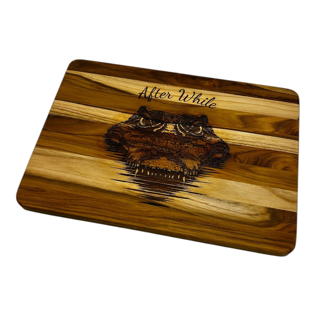 After While Crocodile Serving Board