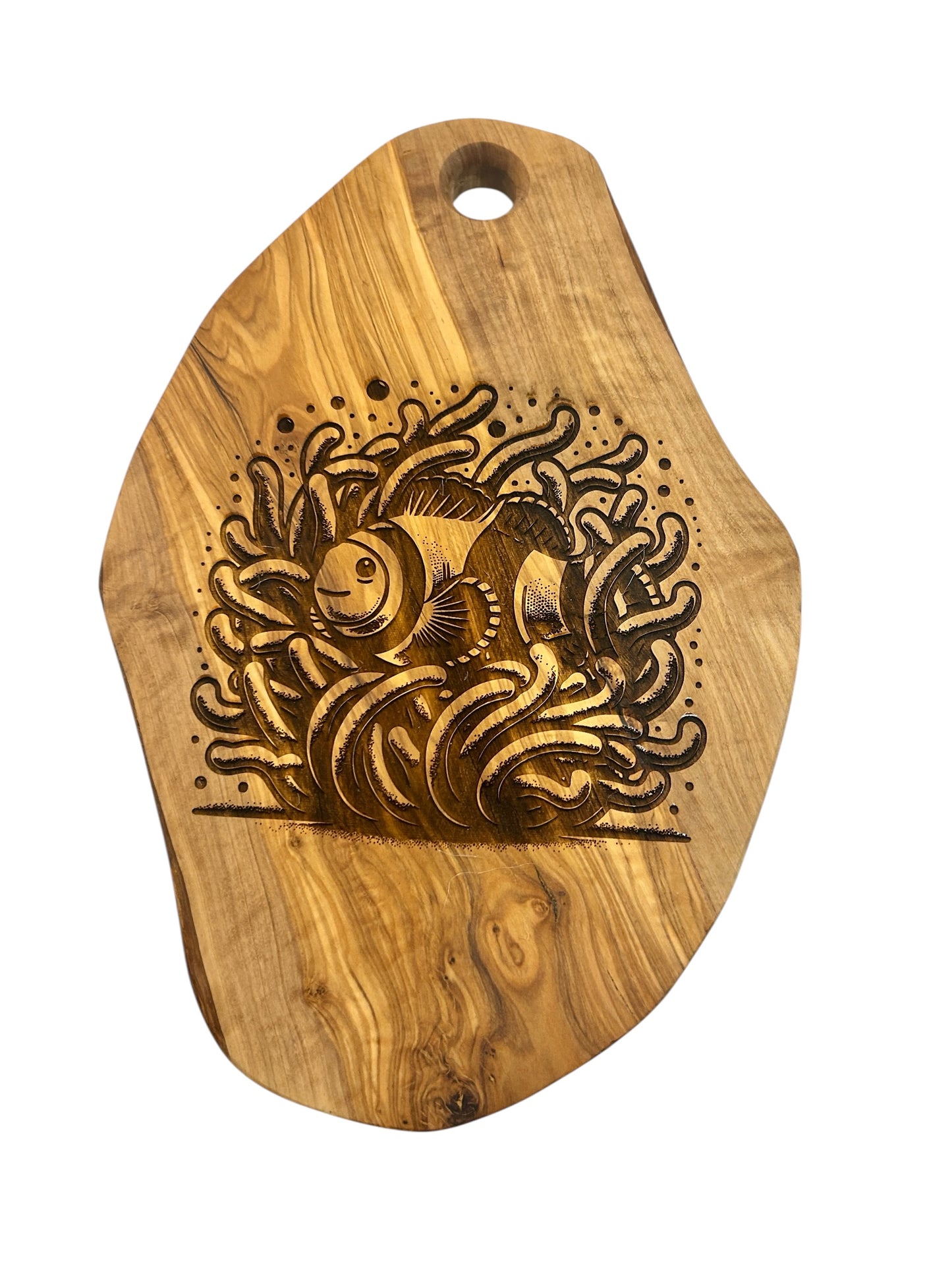Clown Fish Olive Wood Charcuterie Board