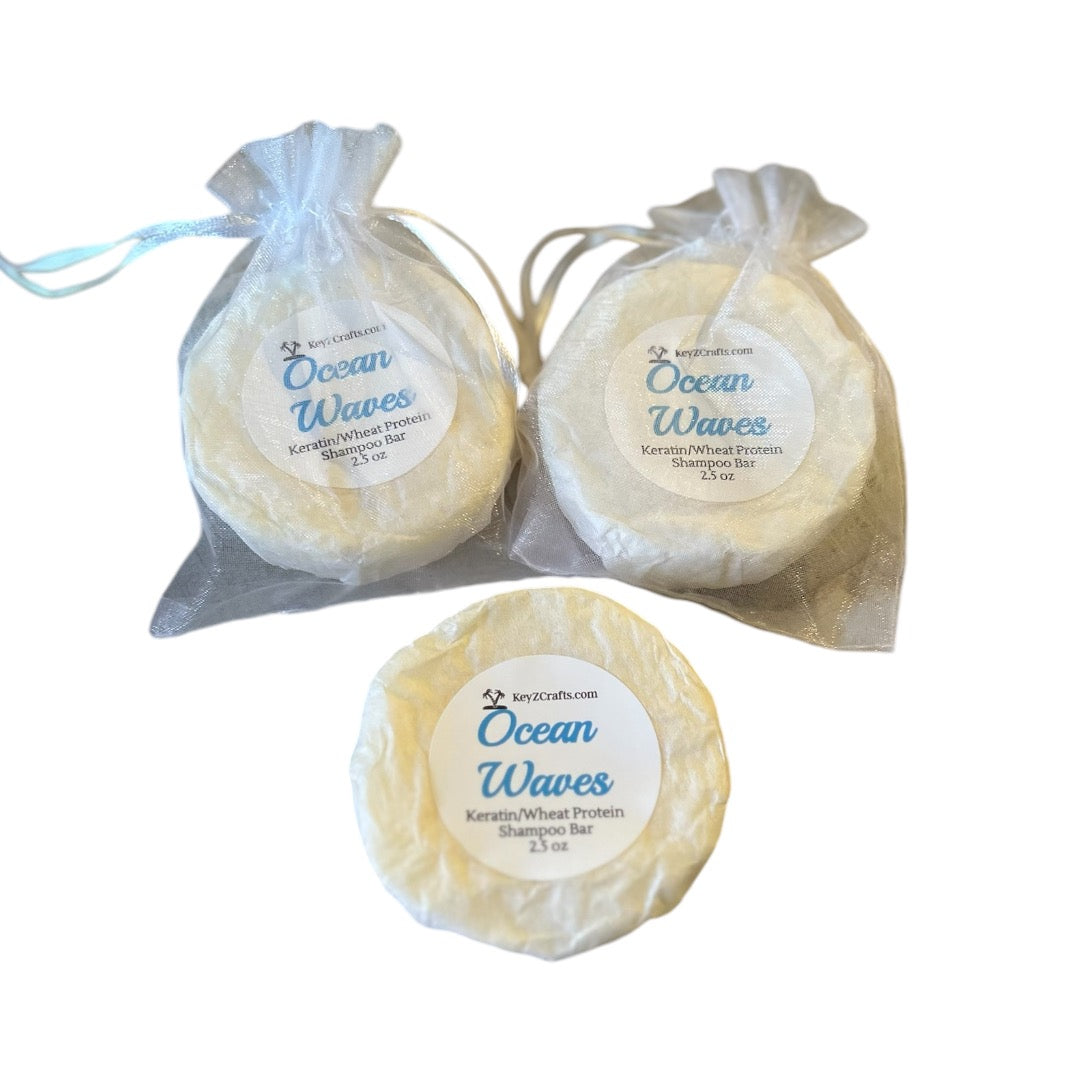 Ocean Waves - Shampoo Bar with Keratin & Wheat Protein 3.5oz