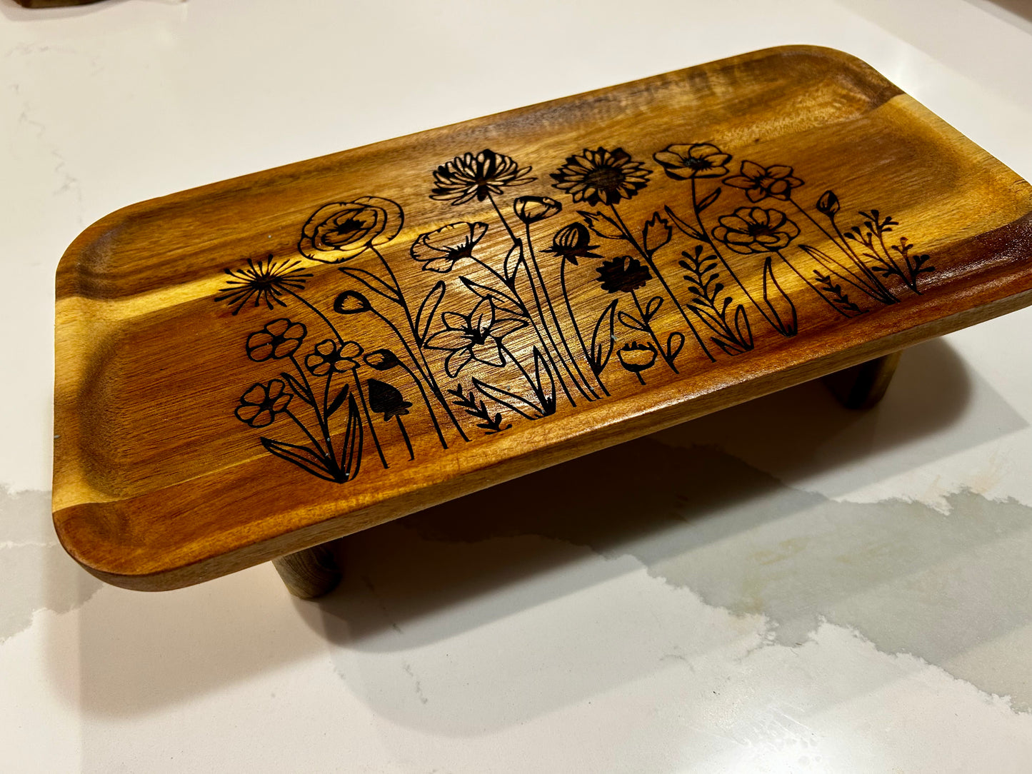 Engraved Wooden Trinket Trays