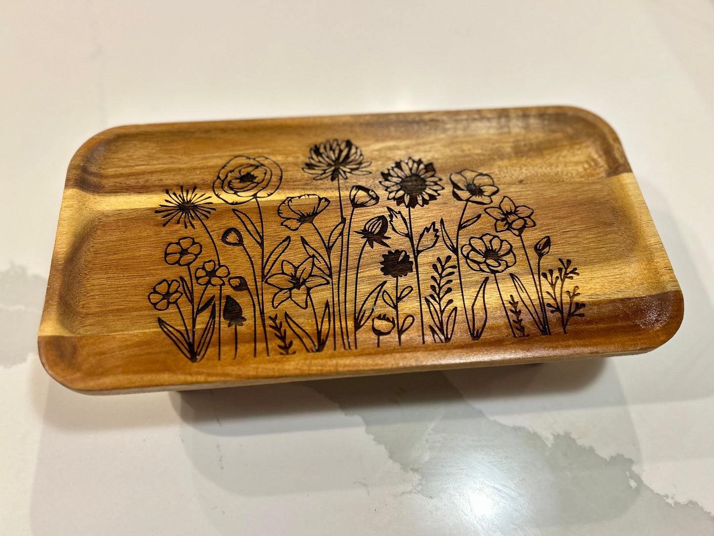 Engraved Wooden Trinket Trays