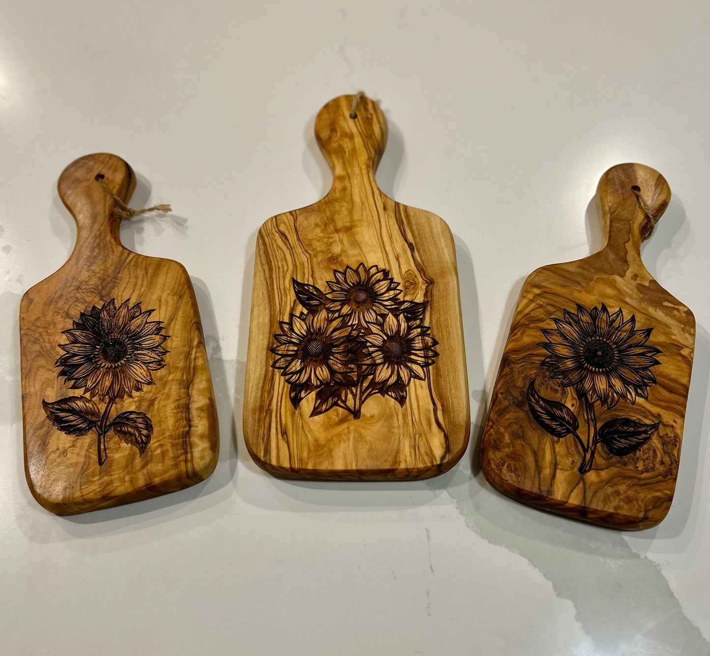 Sunflower Olive Wood Charcuterie Boards