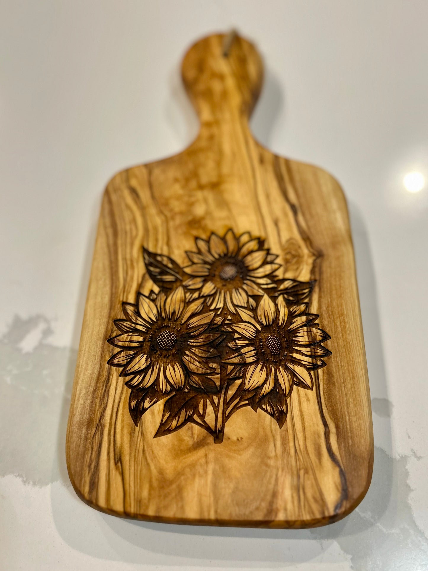 Sunflower Olive Wood Charcuterie Boards