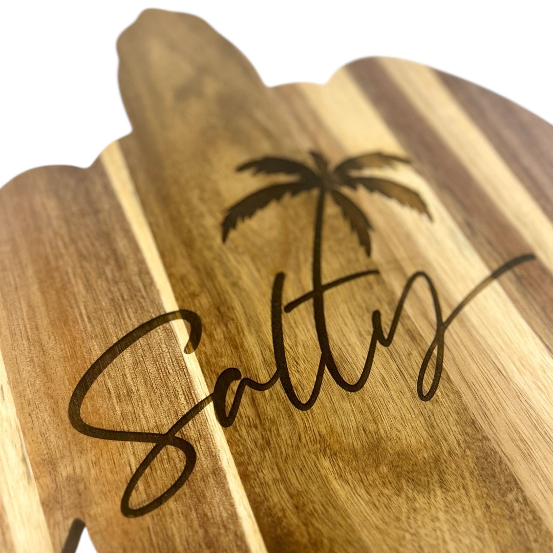 Turtle Engraved Wooden Cutting Board