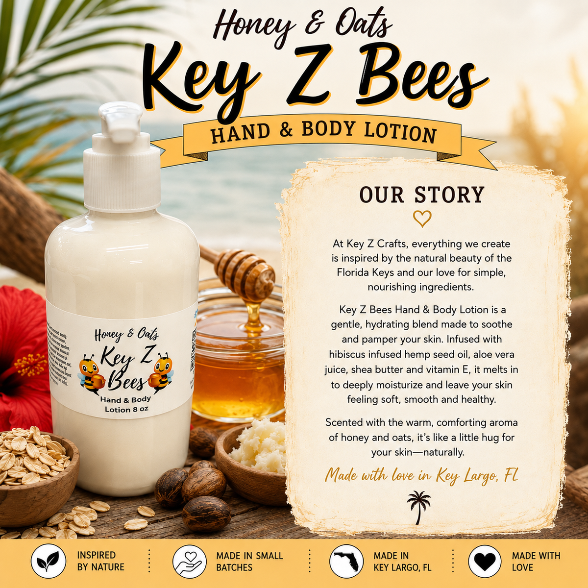 Key Z Bee’s Honey & Oats Lotion