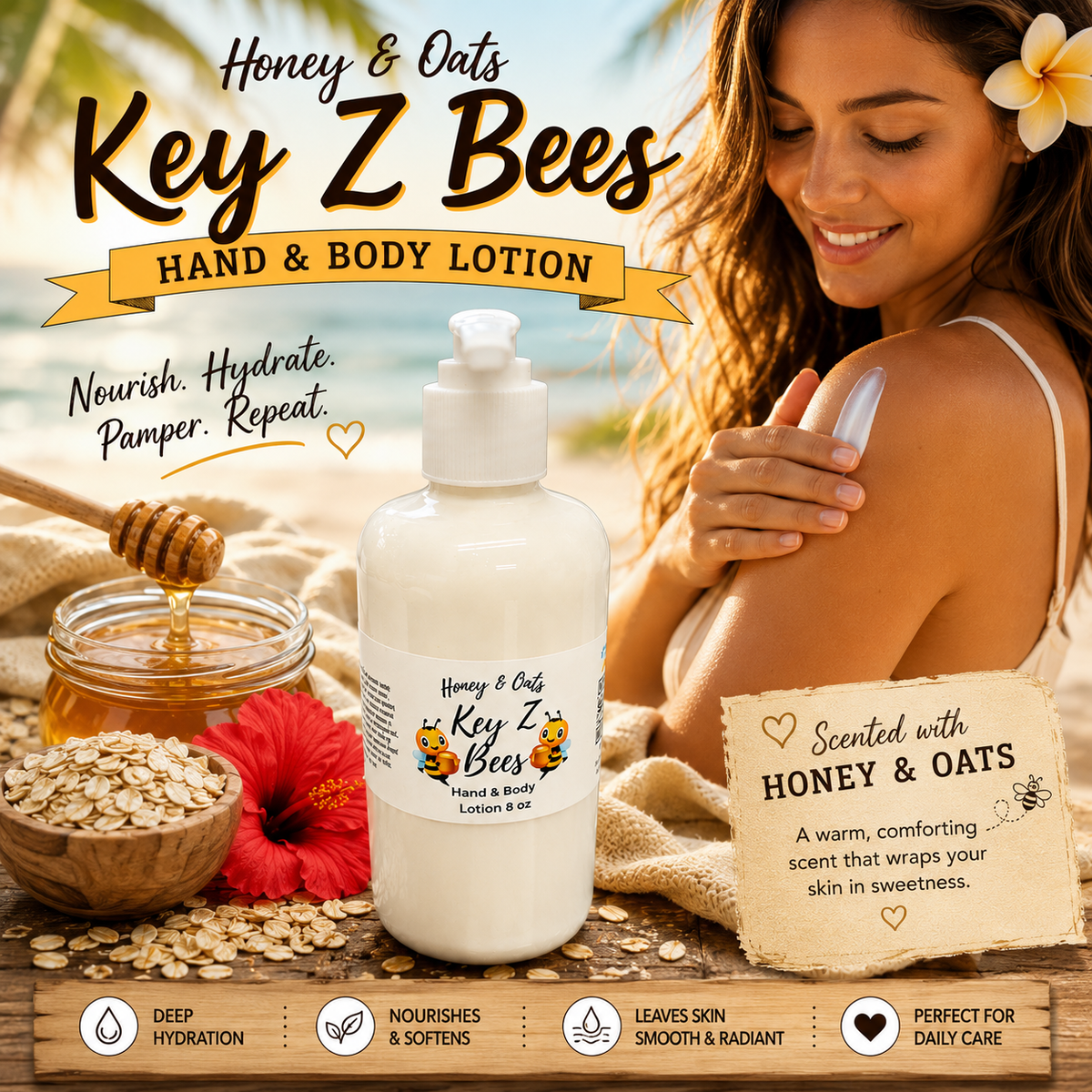 Key Z Bee’s Honey & Oats Lotion