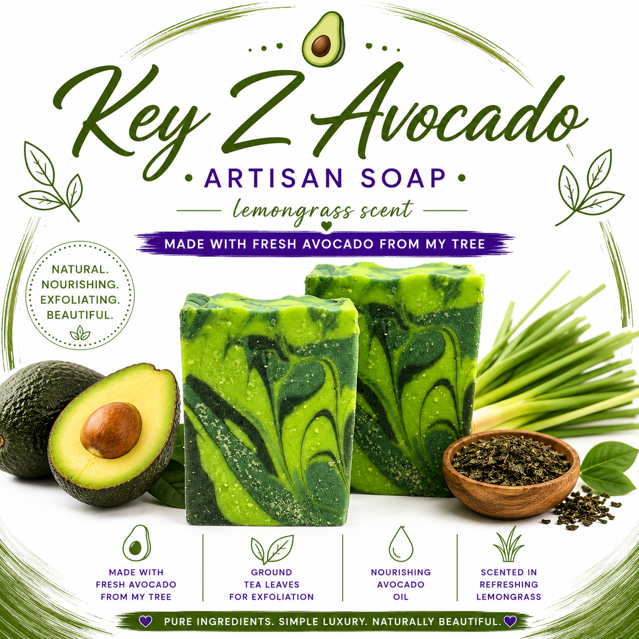 Key Z Avocado Artisan Soap