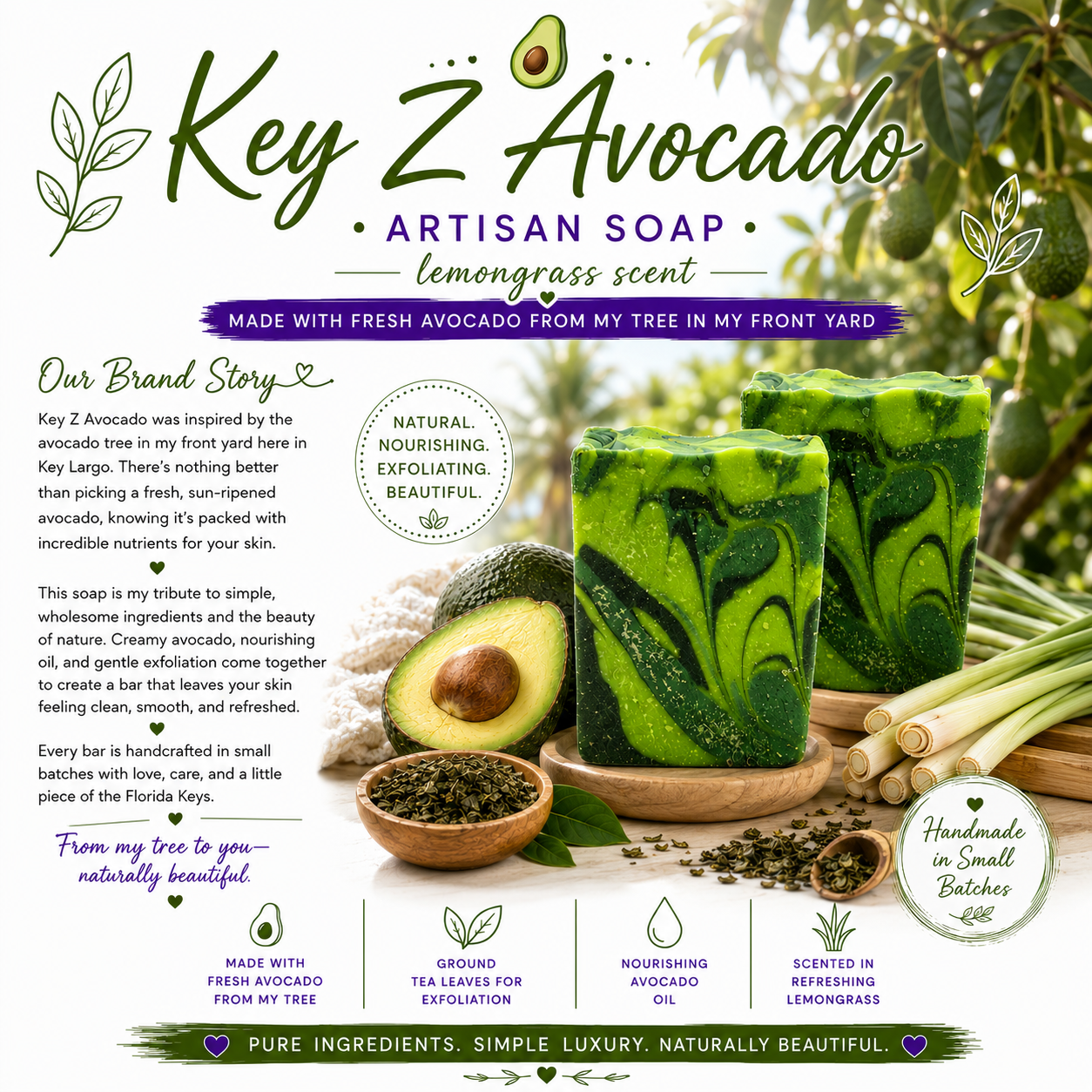 Key Z Avocado Artisan Soap