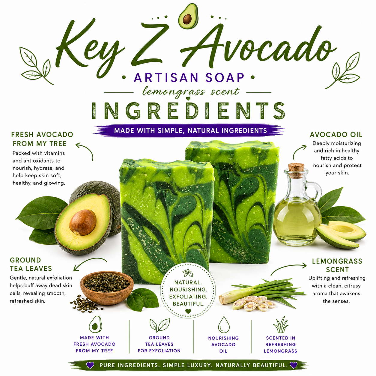 Key Z Avocado Artisan Soap