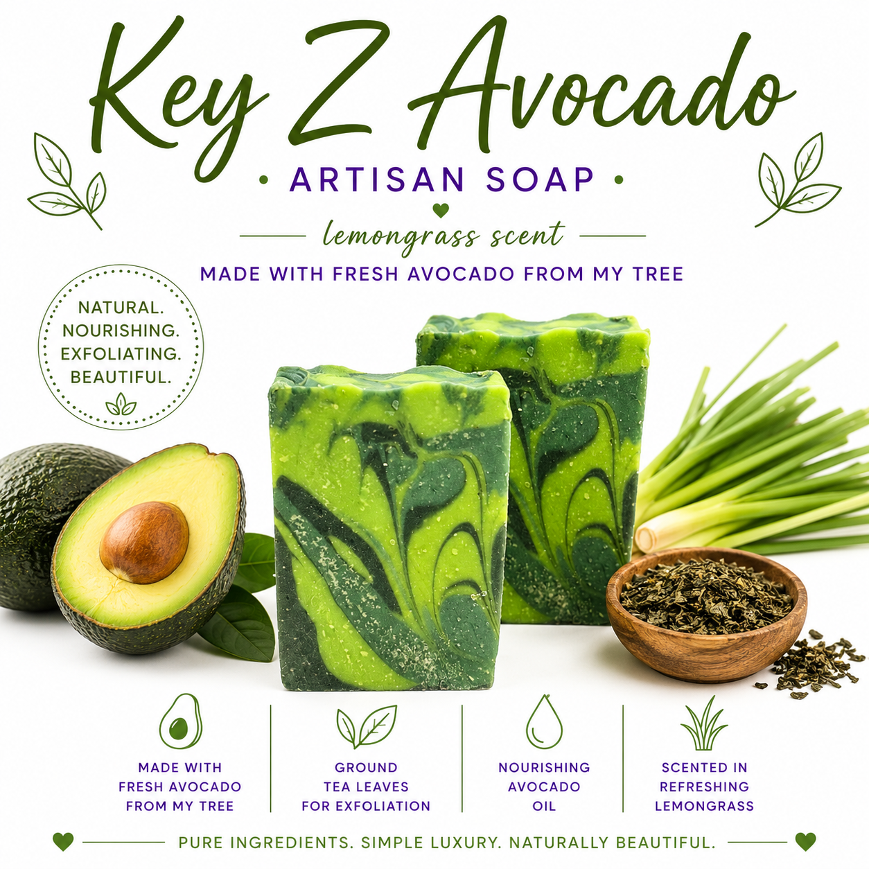 Key Z Avocado Artisan Soap