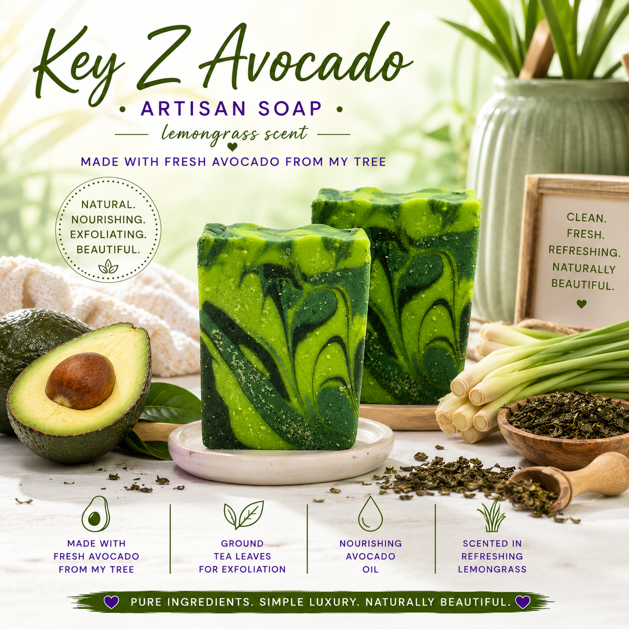 Key Z Avocado Artisan Soap