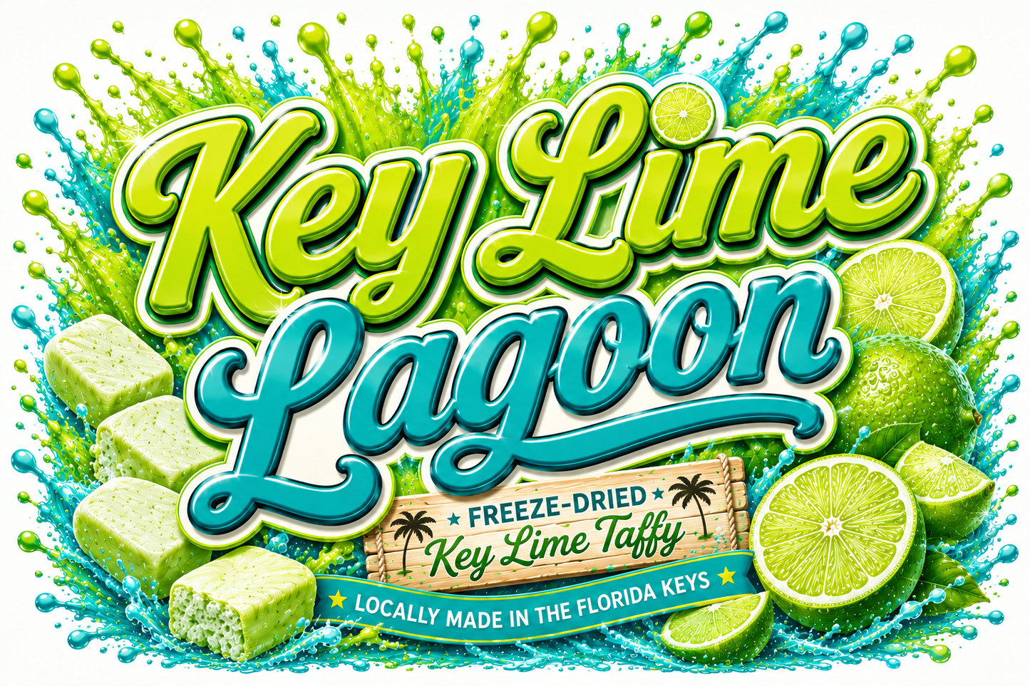 Key Lime Lagoon - Freeze Dried Key Lime Taffy