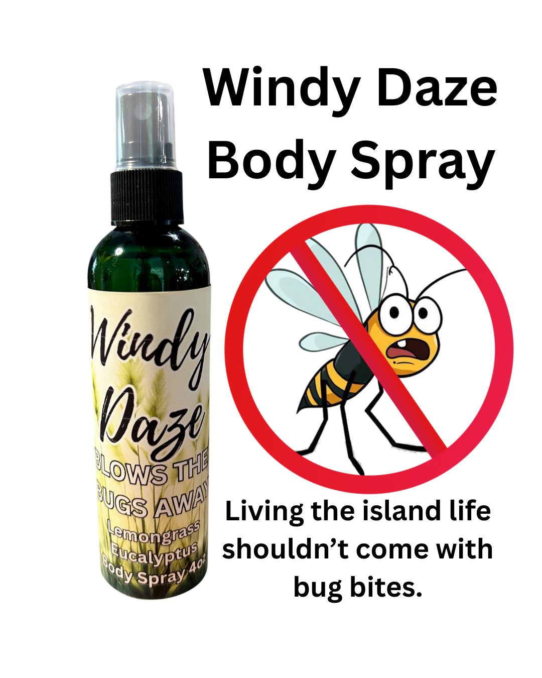 Windy Daze Body Spray – Lemongrass & Eucalyptus (4 oz)
