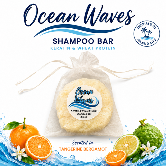 Ocean Waves Shampoo Bar – Keratin & Wheat Protein (3.5 oz)