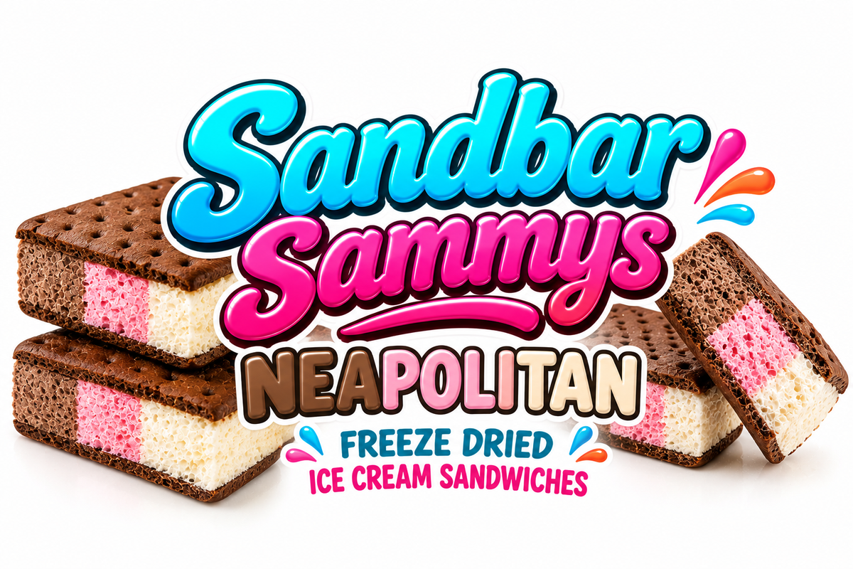 Sandbar Sammies™ Neapolitan – Freeze-Dried Neapolitan Ice Cream Sandwiches 🍦🍓🍫🏝️