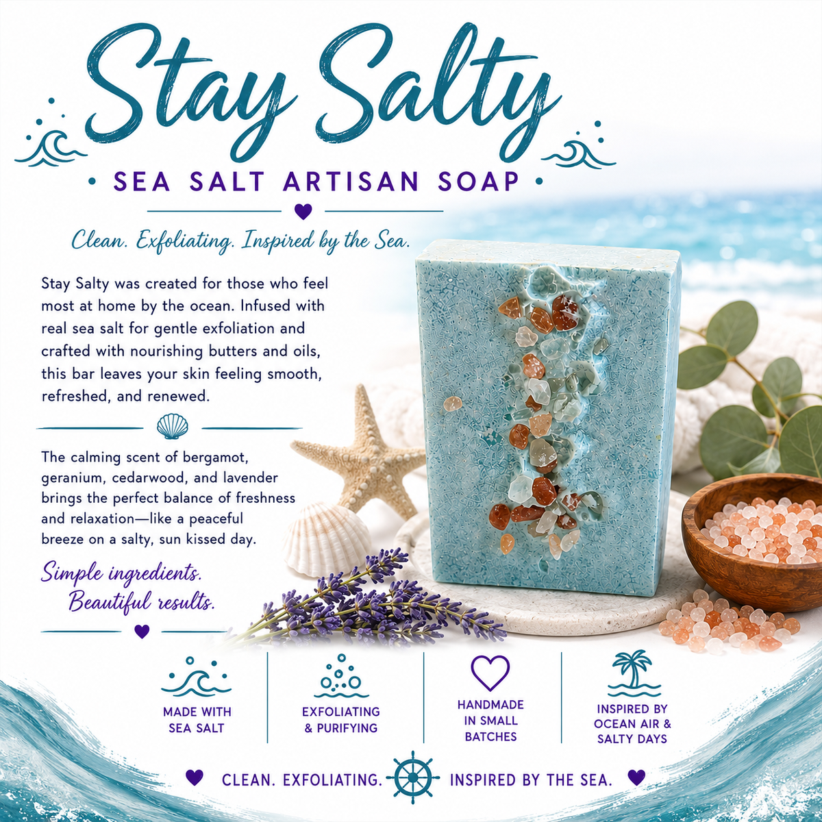 Stay Salty Sea Salt Artisan Soap