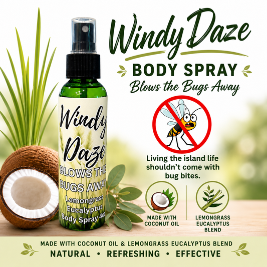 Windy Daze Body Spray – Lemongrass & Eucalyptus (4 oz & 2 oz)