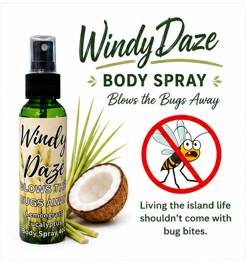 Windy Daze Body Spray – Lemongrass & Eucalyptus (4 oz & 2 oz)