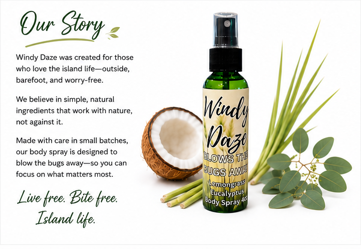 Windy Daze Body Spray – Lemongrass & Eucalyptus (4 oz & 2 oz)