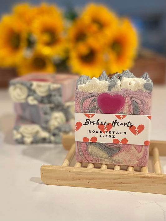 Broken Hearts Club Rose Handcrafted Soap